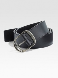 A fundamental element of every man's style in vegetable-tanned leather. Antiqued silver buckle About 1½ wide Made in Italy 