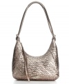 Get carried away with this stunning hobo by Elliott Lucca. Woven details and pretty silvertone hardware make this bag an instant obsession.