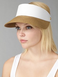 A luxe take on the visor with an adjustable Velcro closure. Rayon/cotton/nylon/viscose Nylon side band One size Imported