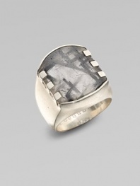 A distinctive design in sterling silver accented with a mineral stone.Sterling silverMineral stoneAbout 1 diameterMade in Italy
