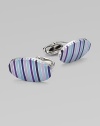 Signature stripes defines these handsomely crafted enamel cufflinks.90% copper/10% zinc1 x ½Imported