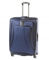 You've arrived at the perfect bag. Built extra durable and light, this suitcase has 360º mobility that follows you wherever you lead and comfort extension handles with multiple stops for multiple heights. A removable suiter system, easy-access pocket and add-a-bag strap let you travel with complete confidence. Limited lifetime warranty.
