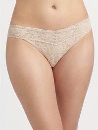 The signature Hanky Panky style, cut to fit your curves comfortably. Wide lace waistband Nylon; hand wash Made in USA