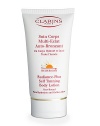 Named Best Self-Tanner in Allure magazine's Best of Beauty. Radiance-Plus Self Tanning Body Lotion offers year round hydration and a healthy, golden glow. Lightweight, fresh cream-gel formula immediately absorbs into skin for an even, flawless application every time. Tiny mother-of-pearl particles create an allover iridsecent effect. Ideal for all skin tones. Key ingredients: DHA, erythrulose, imperata cylindrica, kiwi extract, Pro-Vitamin B5, vitamins A and E. 5.3 oz. 
