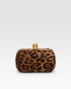 Lush leopard-print haircalf defines this diminutive bag, finished with the iconic skull clasp.Push-lock closure One inside zip pocket Leather lining 6W X 3½H X 2D Dyed haircalf Made in Italy Fur origin: Italy