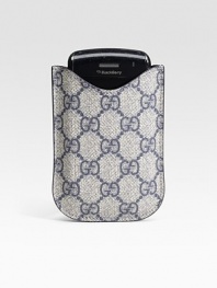 Slipcase design in GG plus fabric. 3.7L X 4.5H Made in Italy 