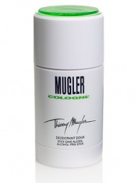 Effective, long-lasting deodorant leaves skin lightly scented with the invigorating notes of Thierry Mugler Cologne.  · Alcohol-free, quick-dry formula  · Smooth and comfortable texture  · 2.7 oz. 