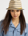 This casual, striped style is accented with a knotted cord band. 90% hemp/10% cottonBrim, about 1½Hand washMade in USA of imported fabrics 