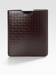 A slipcase for the iPad® user who appreciates elegant craftsmanship as much as on-the-go style in embossed calfskin leather. Leather Accommodates all standard iPad models 9½W X 10¾H Made in Italy 