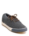 Warm chilly toes in Keds' collegiate-chic sneaks. With a sweater collar and wool upper, they're cozy-cool.