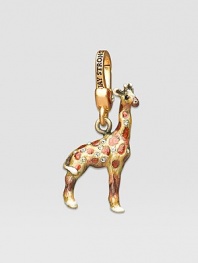 With a sweet face and stately stance, this noble creature sparkles and shimmers. Enamel CRYSTALLIZED - Swarovski ElementsBrass-plated pewter Length, about 1½ Spring clip clasp Imported