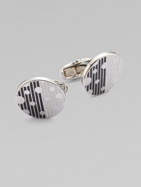 Whimsical stripe and dot pattern defines these lively enamel cufflinks.90% copper/10% wideAbout ¾ wideImported