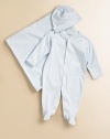 Wrap your little one in warmth with the softest pima cotton, finished with tonal scallop trim.27½W X 27½H Pima cotton Machine wash Imported
