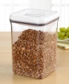 Keep cereal crunchy, coffee beans aromatic and other food just as fresh with this innovative pop container - the perfect storage solution. Simply press a button on the lid to activate an airtight seal that protects the food within, keeping it fresh and tasting great. Satisfaction guaranteed.