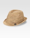 A timeless look crocheted in natural straw with just enough pliability for a comfortable fit. Imported