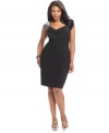 Sequins add shine to this chic plus size sheath dress from Xscape. The look is feminine – with just the right amount of dazzle! (Clearance)