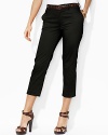 Rendered in sleek stretch twill, Jodie pants are crafted with a slim, cropped leg for modern style.