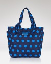 MARC BY MARC JACOBS' quilted nylon tote makes a deliciously dotty statement. Get inspired by the spot-splashed runways and carry this graphic grab as an everyday take on the trend.