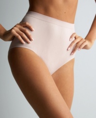 For a wonderfully seamless and flattering look, try this full-coverage, microfiber brief by by Bali. Style #803J