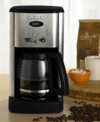 Stay in bed ten minutes longer - the coffee will brew itself! Cuisinart's sleek coffee maker delivers a bold, aromatic brew whenever you want it, maximizing flavor with its two brewing cycles and variable temperature control. Three-year limited warranty. Model DCC-1200.