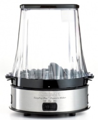 The perfect party starter. Making up to 10 cups in under five minutes, this popcorn maker makes snacking simple. The removable bowl acts as a popping and serving bowl, so prep to presentation is a snap. 3-year limited warranty. Model CPM950.