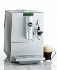 A deluxe treatment for the world's slimmest bean-to-cup automatic coffee center. Expect the same café-quality flavor with even more luxurious style. The striking design is replete in platinum metallic touches with chrome and stainless steel accents, while a professional-grade burr grinder and easy automatic features round out this bold, beautiful machine. Two-year warranty. Model 13442.