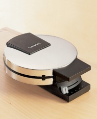 The stainless steel waffle maker from Cuisinart with nonstick plates makes four triangular sections at a time. Includes manufacturer's limited warranty. Style WMR-C.