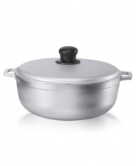 A staple of Latin cooking, but equally as useful for your everyday meals, this cast aluminum caldero works wonders when cooking rice, browning meat or making savory sauces. And with the ability to produce a natural nonstick coating with repeated use, this is one pot that just gets better over time.