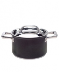 Savor sauce just the right way - fresh, delicious and made by you! Hard-anodized aluminum construction provides exceptional strength, while the aluminum core facilitates fast, even heating with no hot spots to burn food. A unique stainless steel base and superior nonstick coating make this cookware dishwasher safe. Limited lifetime warranty.