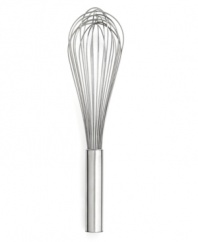 Be willing to whisk it all! This seasoned pro features a 7-wire construction made from sturdy and durable stainless steel that takes mixing and beating ingredients to the professional level, masterfully blending air into every mixture for fluffy, expert results.