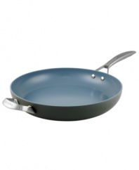 Where cookware is always greener! Your eco-friendly go-to for healthier meals, this versatile wok utilizes a heavy aluminum base and natural Thermolon nonstick technology for beautifully and evenly browned food. Made from up-cycled materials for a healthier, earth conscious approach to feeding the ones you love. Lifetime warranty.