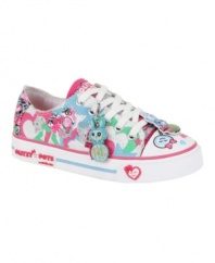 What a character! She'll love being able to show off her fun graphic print Pet shoes from Stride Rite anywhere she goes.