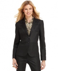 Suit up in this sharp blazer from Jones New York. A seam at the waist creates a flattering silhouette - try it with the matching pants!