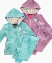 Color and comfort make for a fabulous hoodie from Jessica Simpson. This is sure to become her go-to piece when she's in a hurry but doesn't want to sacrifice style. (Clearance)