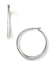 Graceful hoops earrings from Lauren by Ralph Lauren, simply crafted from polished silver plate.