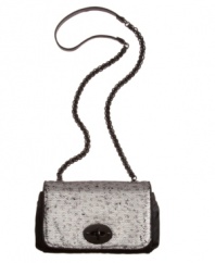 Turn it up: sequins dazzle the eye from this trendy crossbody flap bag from R&M. Note the trendy (and handy) turnlock!