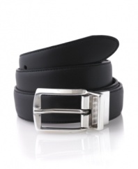 The belt should be the least of your worries. Keep all your bases covered with this Club Room reversible dress belt.