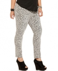 Baby Phat's got the look of the season! Animal print plus size jeggings instantly add a wildly fun touch to any outfit!