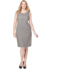 Kasper's plus size sheath is a chic essential, sure to become your go-to dress for nine-to-five.