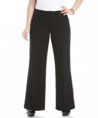 ING's plus size bootcut pants make a stylish statement for the office and beyond!