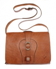 Vintage charm at its best. This versatile crossbody design from Patricia Nash features a burned edge finish and aged goldtone hardware for an old world feel that will stay stylish for seasons to come.