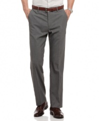 A sharp addition to your business attire are these pants from Calvin Klein that come updated in a slimmer, modern fit.
