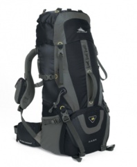 A spacious top-load main compartment with gusseted drawstring closure and adjustable top lid packs in all of the essentials for a hiking or camping expedition. Get geared up by stowing your sleeping back in the front compartment and carry it all in comfort with contoured, high-density padded backpack straps and adjustable load-lifters that are engineered to fit a trimmer torso. 5-year warranty.