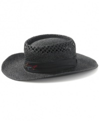 Bored with baseball caps? Keep the sun out of your eyes with this straw hat from SHARK Greg Norman for Tasso Elba.