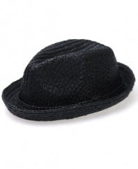 Top off your look with the lightweight and laid-back styling of this Block raffia fedora.