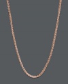 Turn heads with this simple chain in a bright pop of color. Necklace features a diamond cut wheat chain crafted in 14k rose gold. Approximate length: 16 inches.