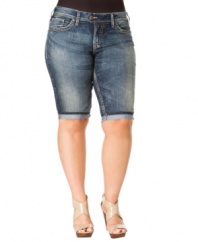 Stay cool in warm temps with Silver Jeans' plus size Bermuda shorts-- team them with all your fave tanks and tees!
