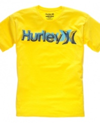 Turn on the brights in your casual wardrobe with this graphic T shirt from Hurley.