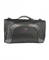 Every well-dressed traveler needs a bag to suit his style. The Tumi T-Tech garment bag is packed with full-size features that you'll be able to bring aboard any plane. Take along clothing for every occasion with a universal hanger bracket and a variety of pockets for folded garments and accessories. Full Tumi warranty.