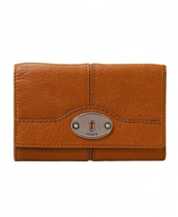 Fossil's sleek leather multifunction is everything you need in a wallet...plus style!